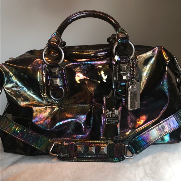 *RARE* Coach Sabrina Oil Slick Bag - Picture 2 of 8